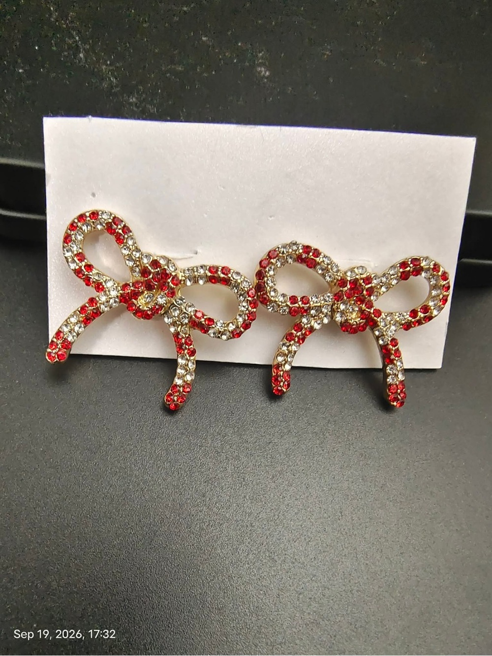 NWOT Baublebar Christmas Bow earrings